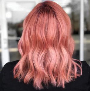 Pulp Riot rose gold hair color